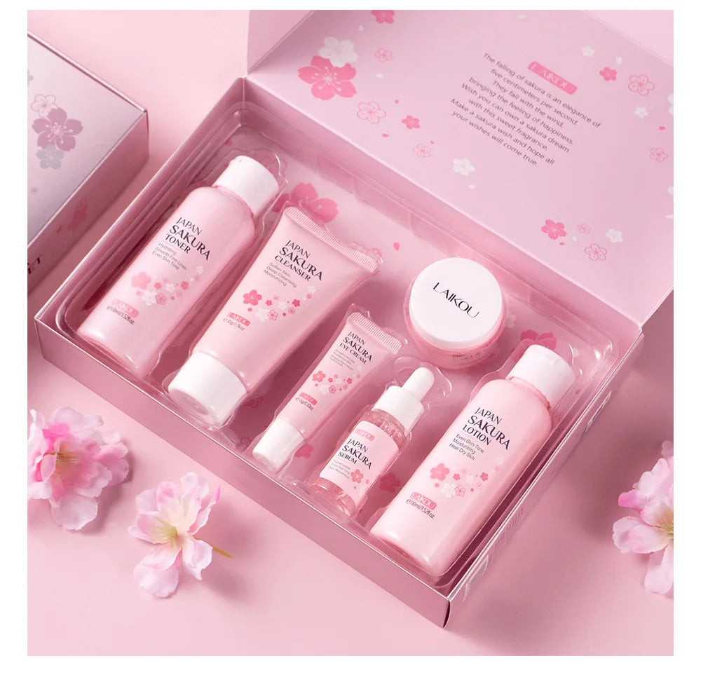 Laikou 6pcs/set Sakura Skin Care Set
