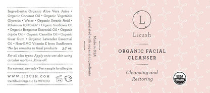 Organic Facial Cleanser – Gentle Daily Face Wash for All Skin Types