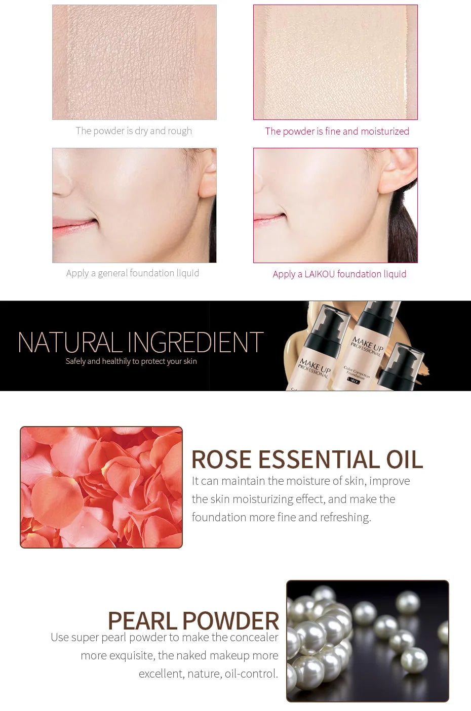 LAIKOU Makeup Base Face Liquid Foundation