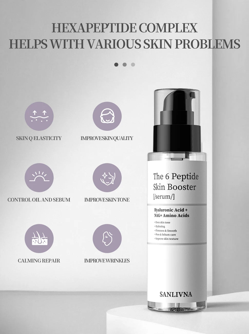 6 Peptide Essence Facial Refreshing Skin Care