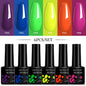 LILYCUTE 6Pcs/Set 7ML Gel DIY Nail Polish
