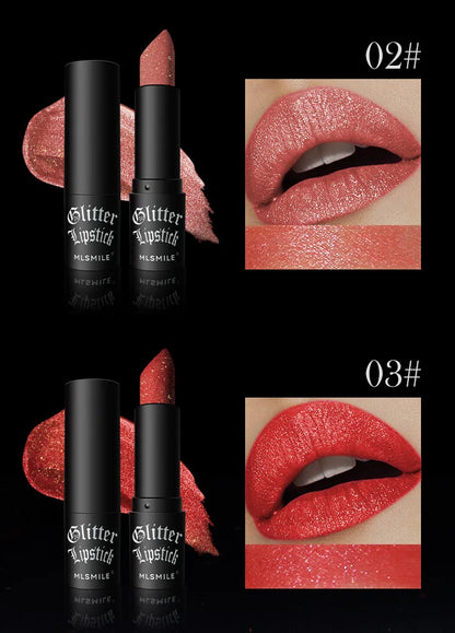 7 Colors Glitter Lipstick Waterproof