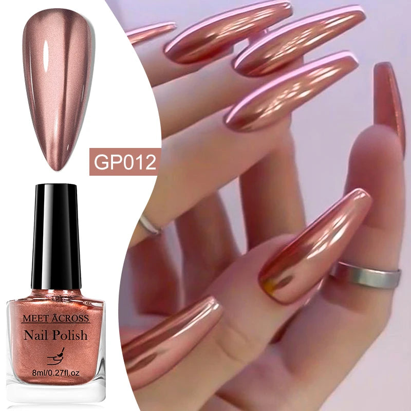 8ml Metallic Nail Polish Mirror Effect