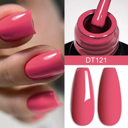 MEET ACROSS 7ml Red Gel Nail Polish Crystal
