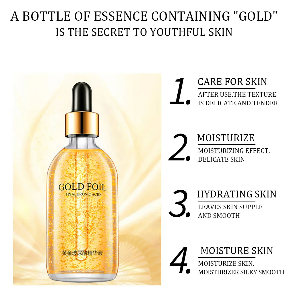 Gold Hyaluronic Hydration Serum – Lightweight Daily Moisture (100ml)