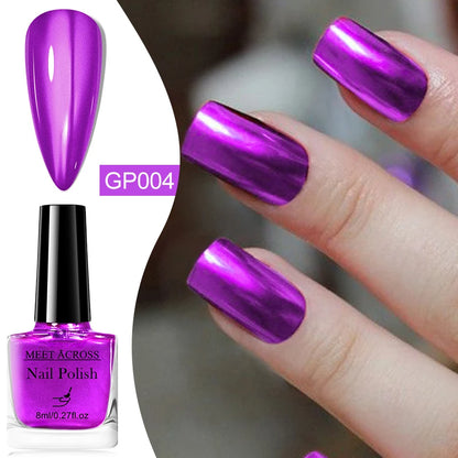 8ml Metallic Nail Polish Mirror Effect