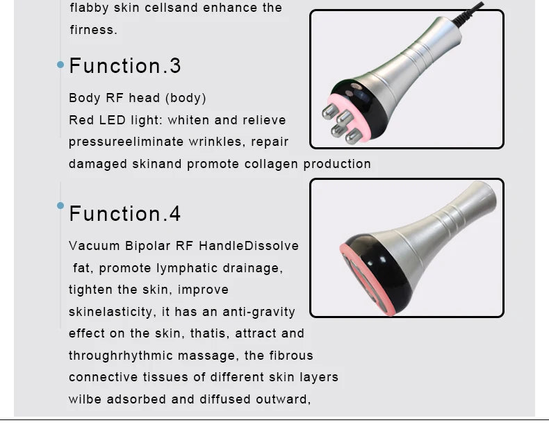 40K Cavitation Machine 4-1 Ultrasonic RF Body Shaping device