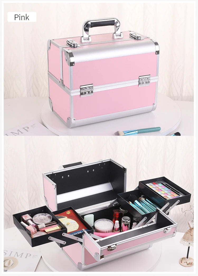 Makeup Train Case Aluminum Alloy