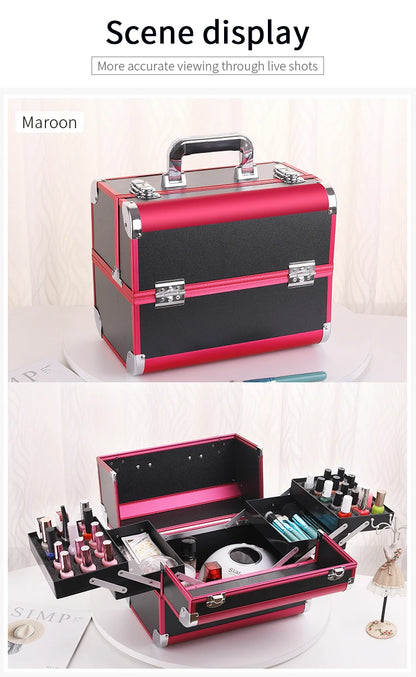 Makeup Train Case Aluminum Alloy