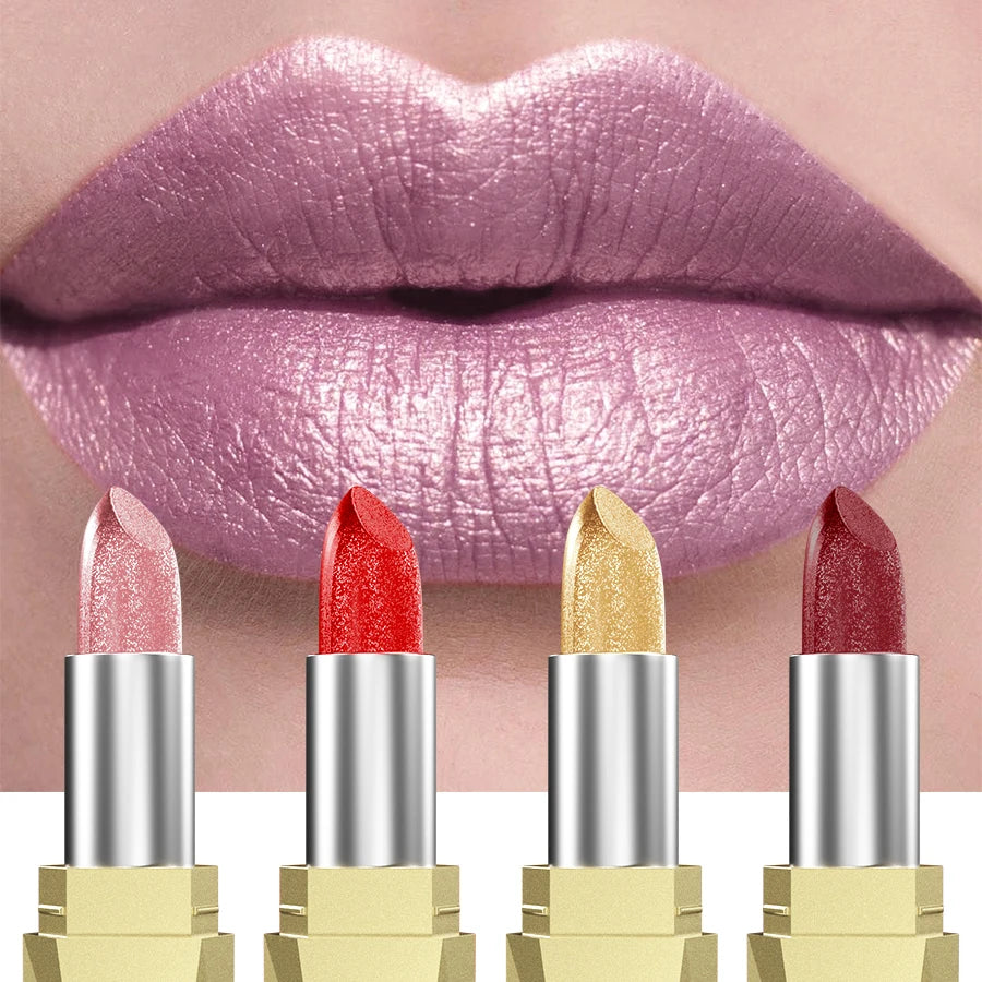 21 Colors Bold & Intense Glitter Shiny Metallic Lipstick