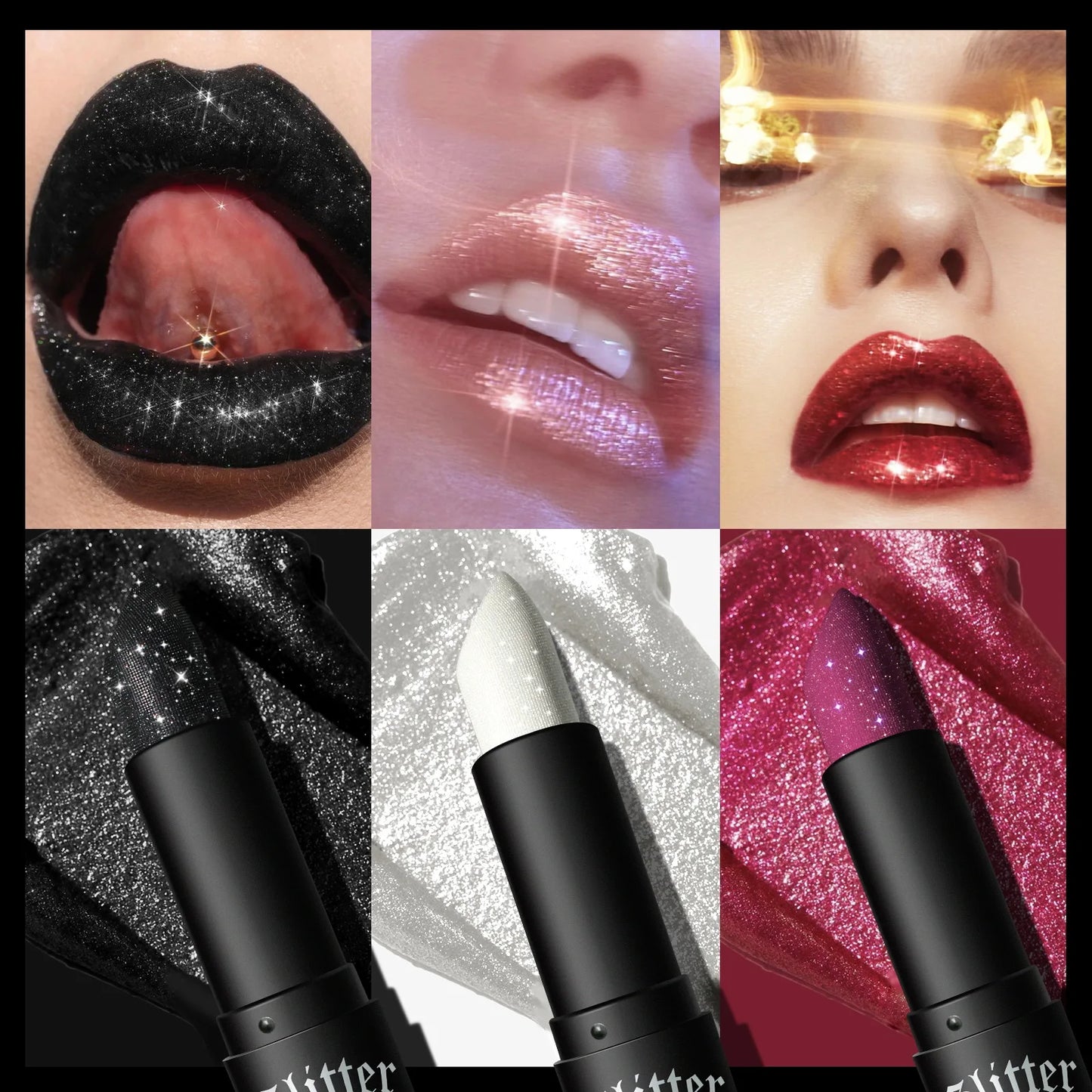 7 Colors Glitter Lipstick Waterproof