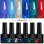 LILYCUTE 6Pcs/Set 7ML Gel DIY Nail Polish
