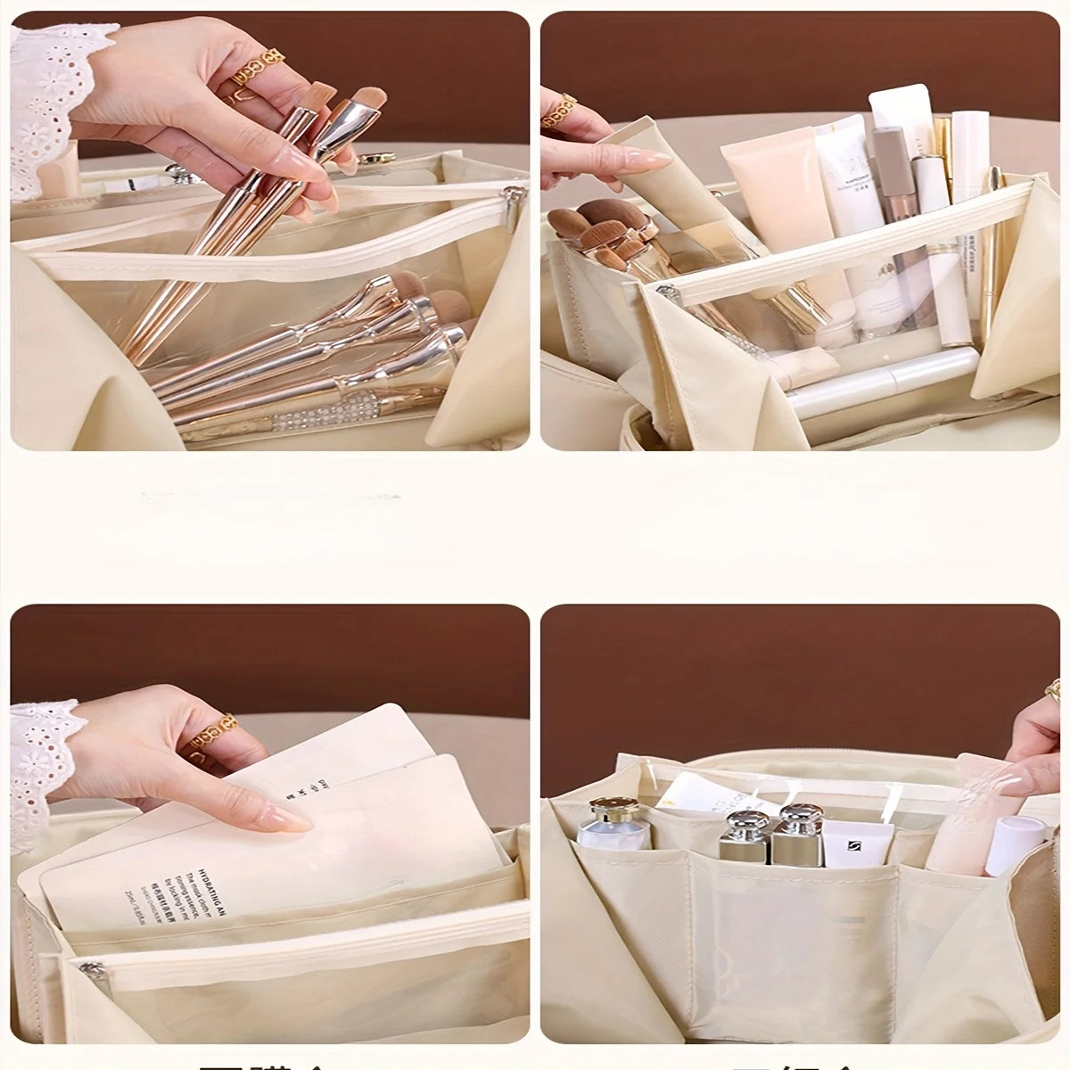 PU Flame Makeup Bag,