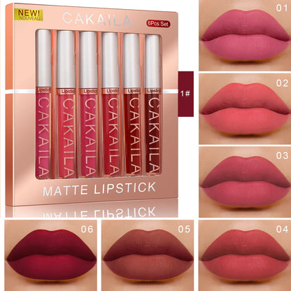 CAKAILA 6-Color Lip Gloss Lipstick Set