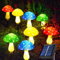 Solar Garden Decor Lights Crack Mushrooms