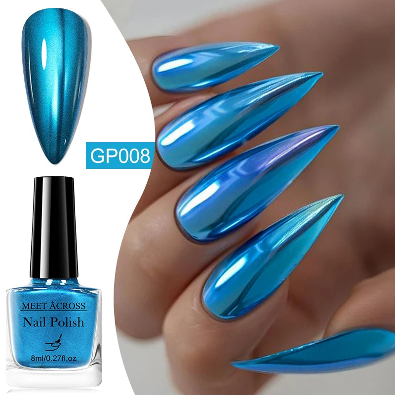 8ml Metallic Nail Polish Mirror Effect