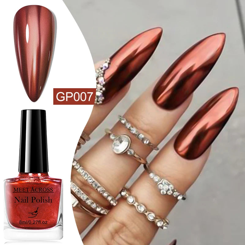8ml Metallic Nail Polish Mirror Effect