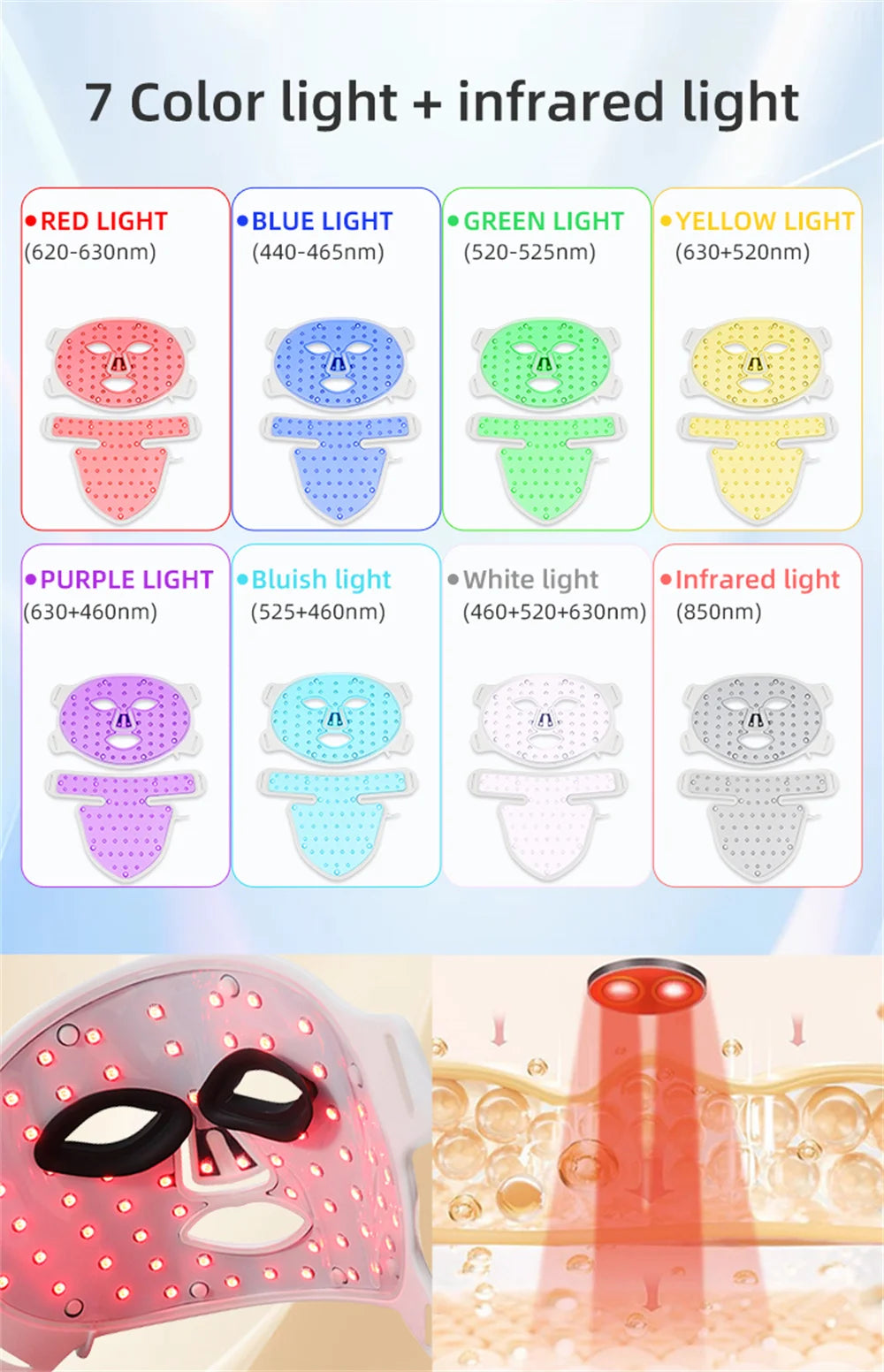 LED 8 Colors Face Mask