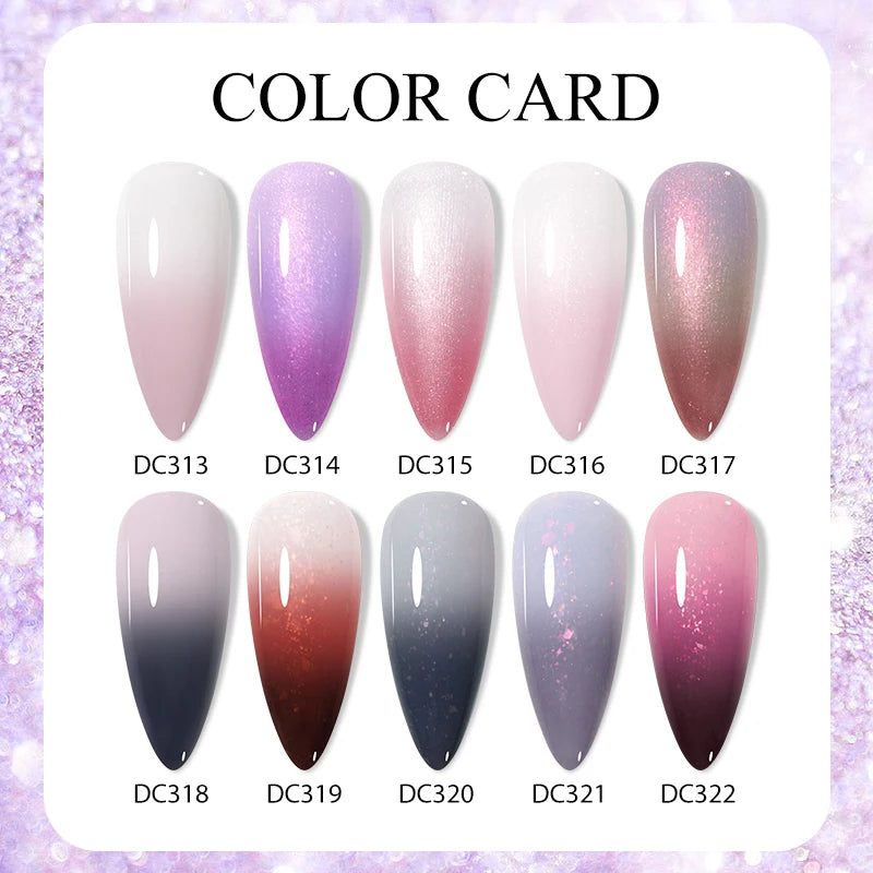 Changing AurorasThermal Rubber Base Gel Nail Polish