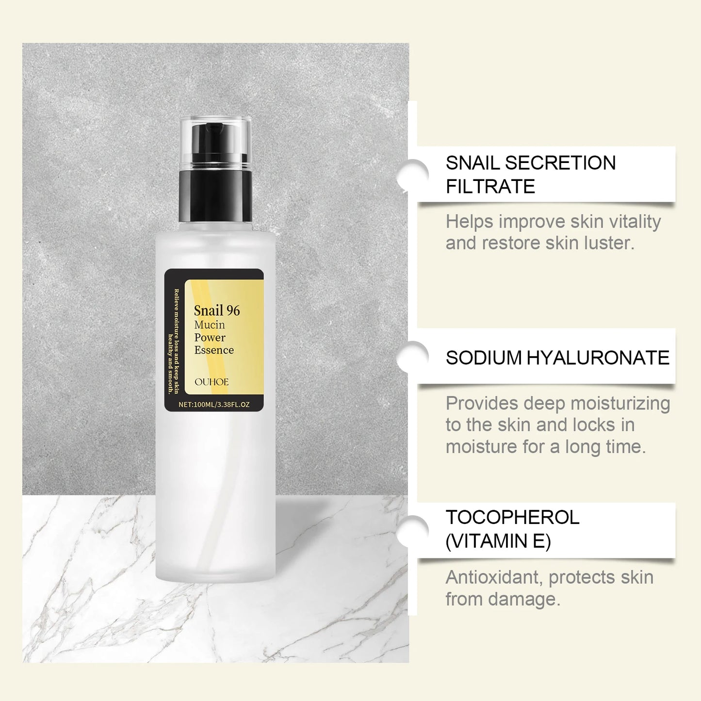 Snail 96 Mucin Power Essence Hydrating Booster