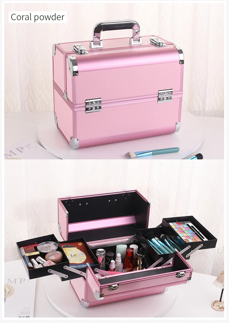 Makeup Train Case Aluminum Alloy