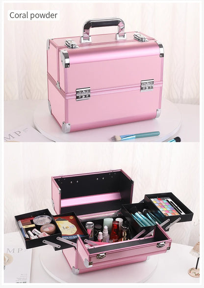 Makeup Train Case Aluminum Alloy