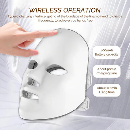 Wireless 7 Colors LED Face Beauty Machine