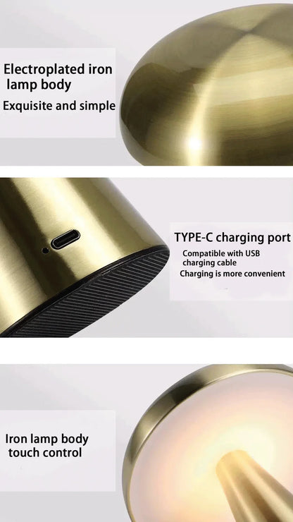 LED Table Lamp Retro Mushroom  Touch Sensor