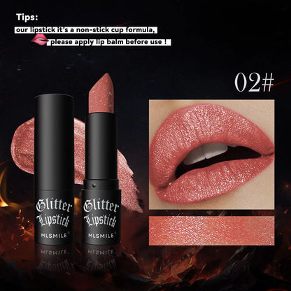 7 Colors Glitter Lipstick Waterproof