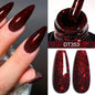 MEET ACROSS 7ml Red Gel Nail Polish Crystal