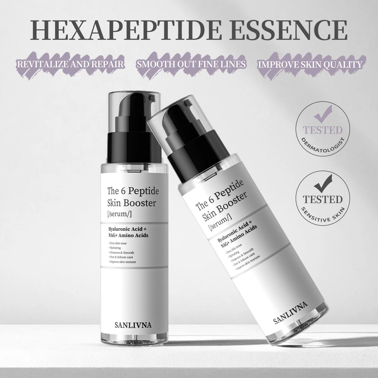 6 Peptide Essence Facial Refreshing Skin Care