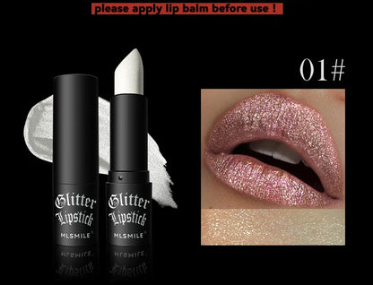 7 Colors Glitter Lipstick Waterproof