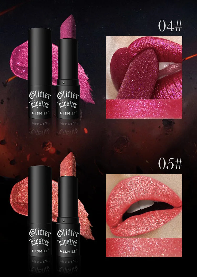 7 Colors Glitter Lipstick Waterproof