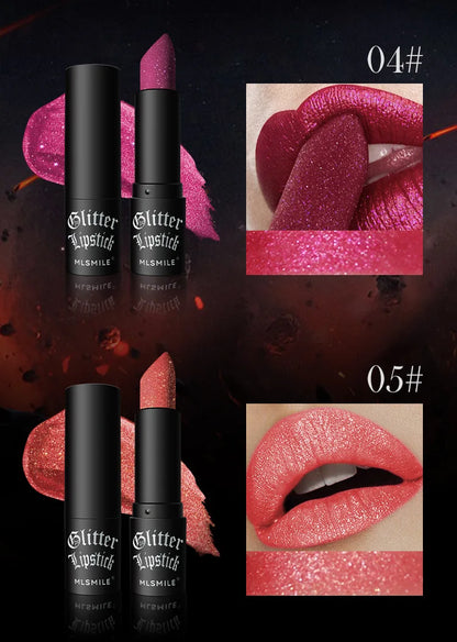 7 Colors Glitter Lipstick Waterproof