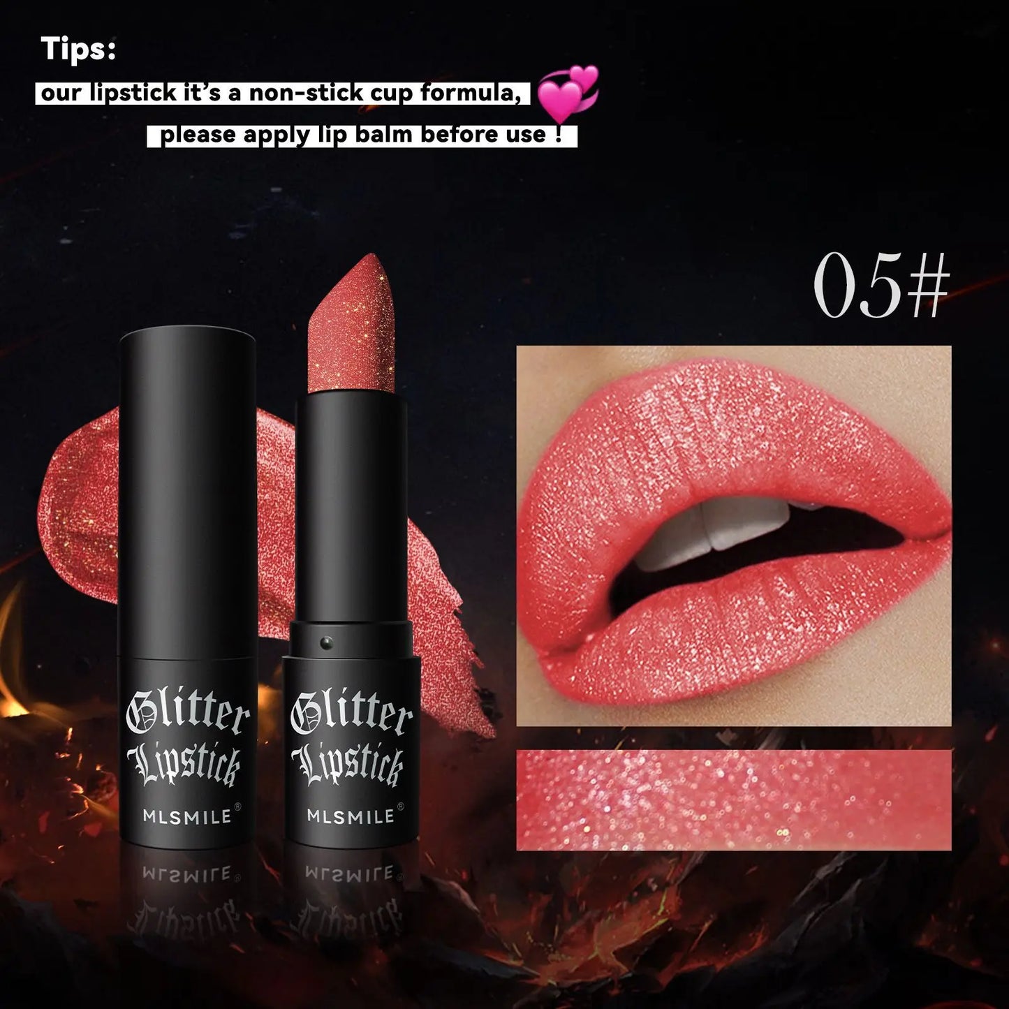 7 Colors Glitter Lipstick Waterproof
