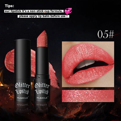 7 Colors Glitter Lipstick Waterproof