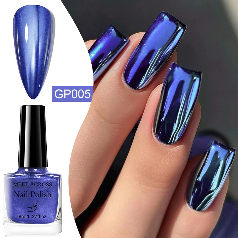 8ml Metallic Nail Polish Mirror Effect