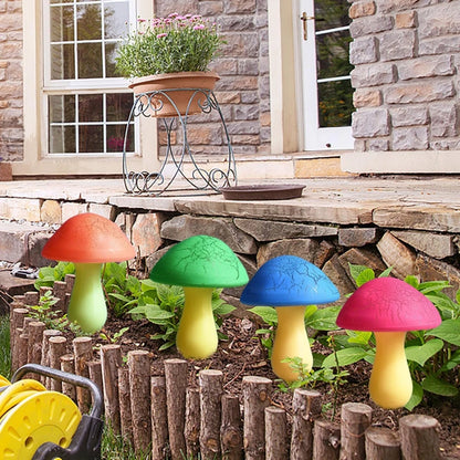 Solar Garden Decor Lights Crack Mushrooms