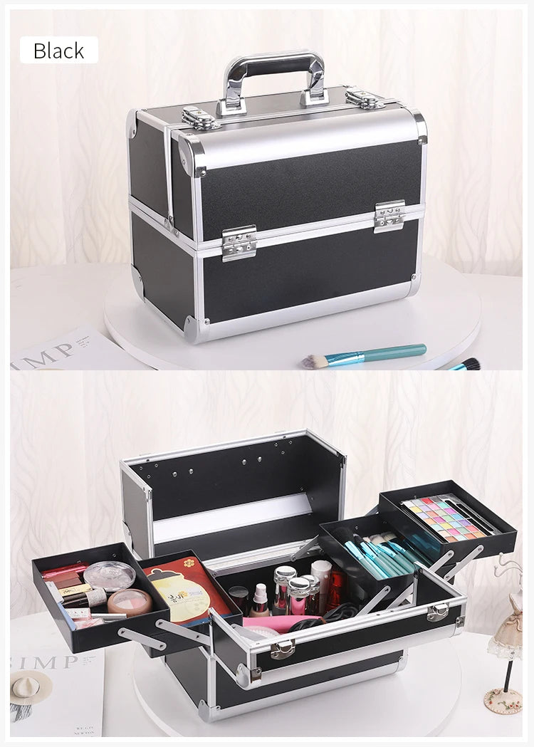 Makeup Train Case Aluminum Alloy