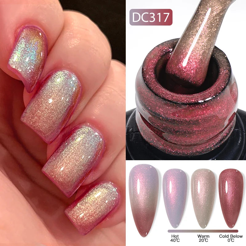 Changing AurorasThermal Rubber Base Gel Nail Polish