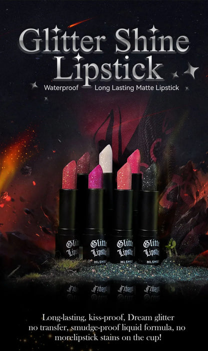 7 Colors Glitter Lipstick Waterproof