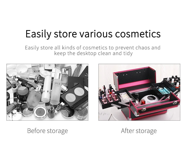 Makeup Train Case Aluminum Alloy