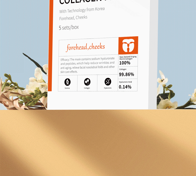 Nano Hydrolyzed Collagen Protein Film Mask Skin Care Product