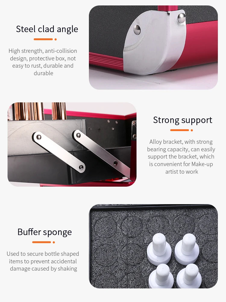 Makeup Train Case Aluminum Alloy