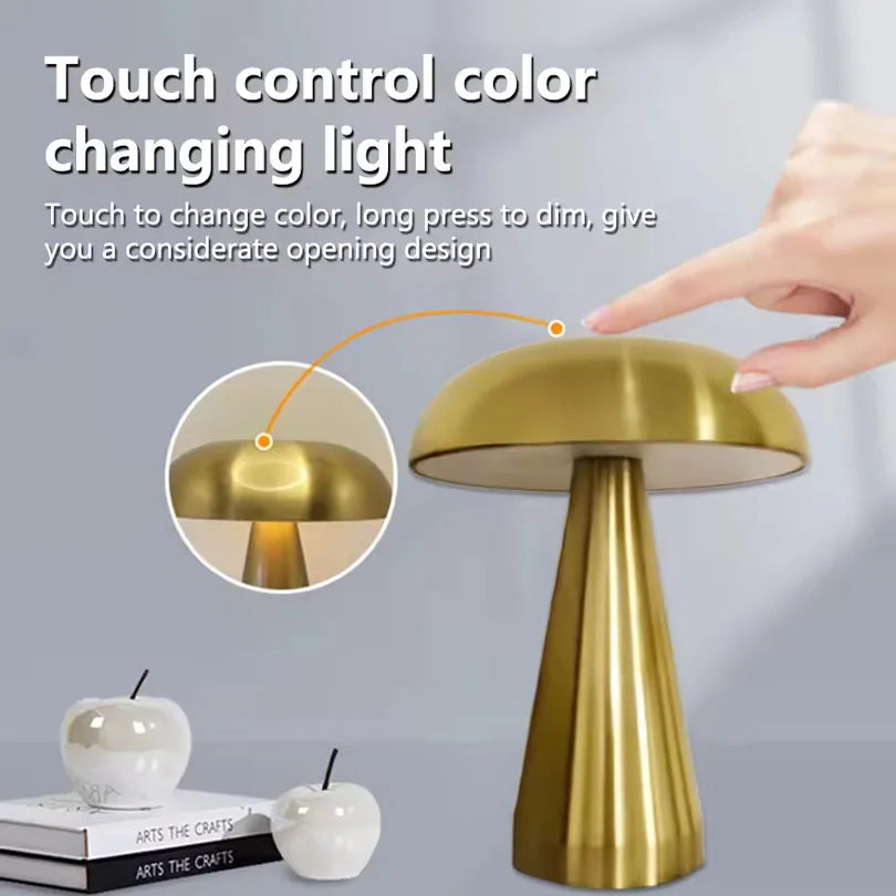 LED Table Lamp Retro Mushroom  Touch Sensor
