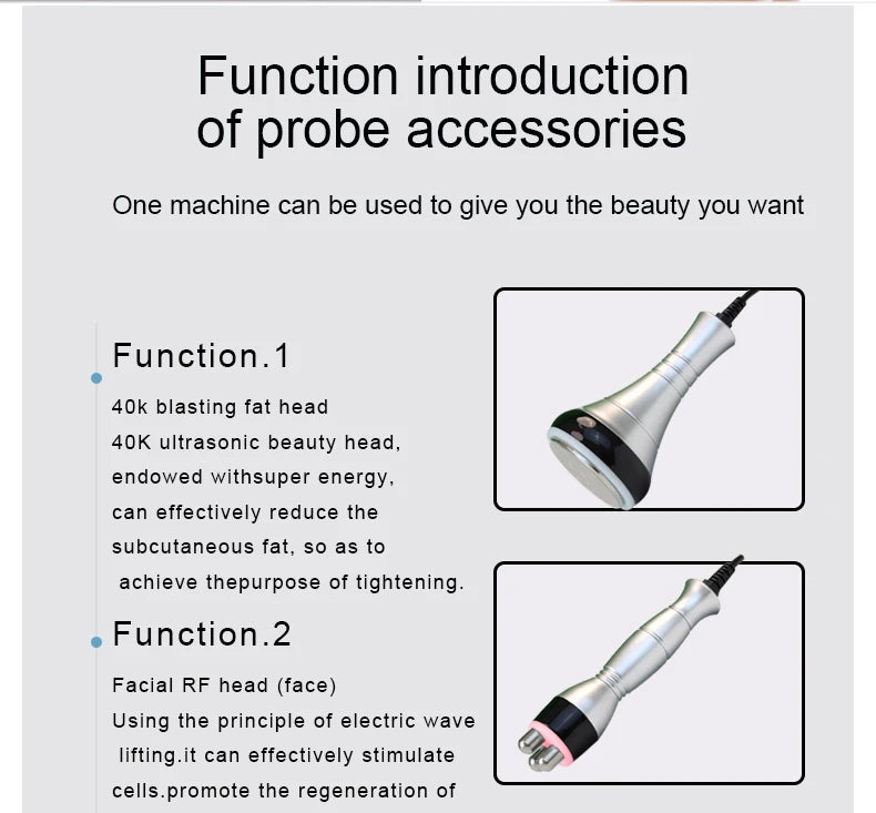 40K Cavitation Machine 4-1 Ultrasonic RF Body Shaping device