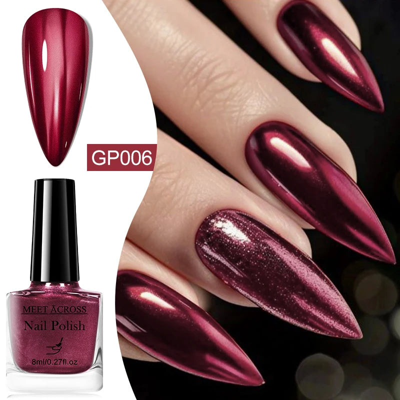 8ml Metallic Nail Polish Mirror Effect