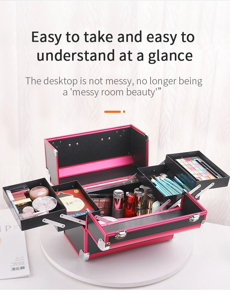 Makeup Train Case Aluminum Alloy