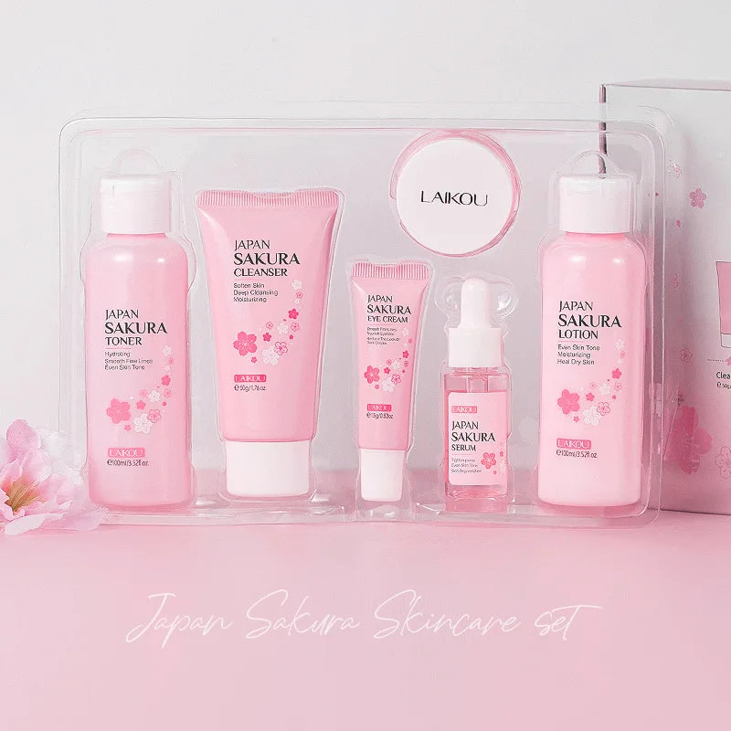 Laikou 6pcs/set Sakura Skin Care Set
