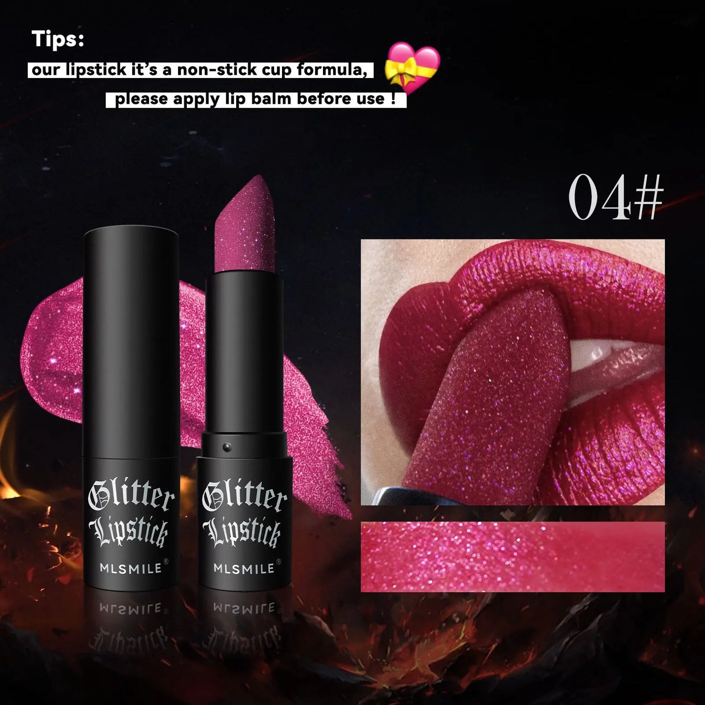 7 Colors Glitter Lipstick Waterproof